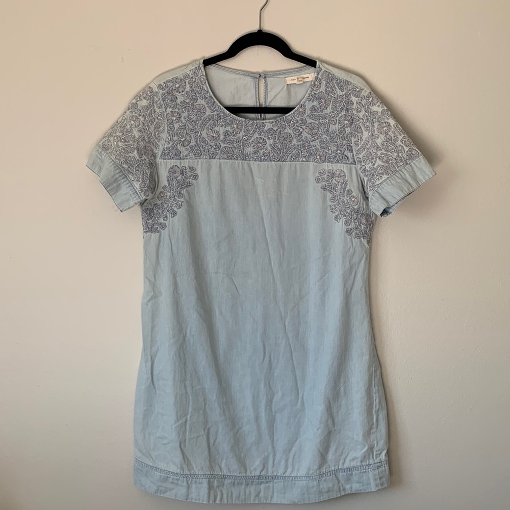 ☀️ 5/$25 Embroidered Denim Dress